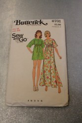 6701 70S SEW GO EZ MINI-MAXI COVERUP 4 PC PATTERN 8